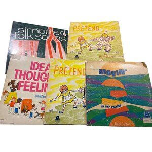 Vintage Hap Palmer 6 Vinyl Record Collection Folk Songs Ideas Pretend Movin